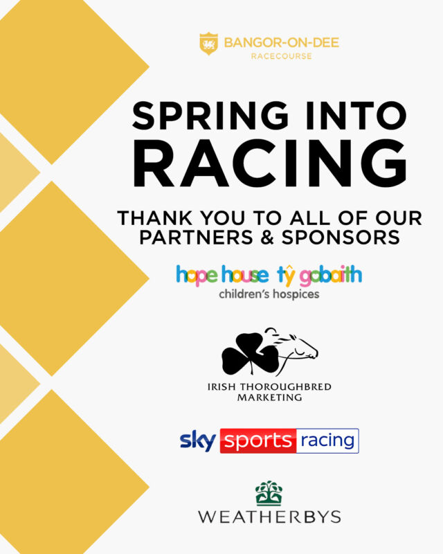 We'd like to extend a huge thank you to today’s sponsors: @Weatherbysltd, @IrishThoroughbred, @At.the.races, and @Hopehousetygobaith.✨

Your continued support is greatly appreciated.🏇